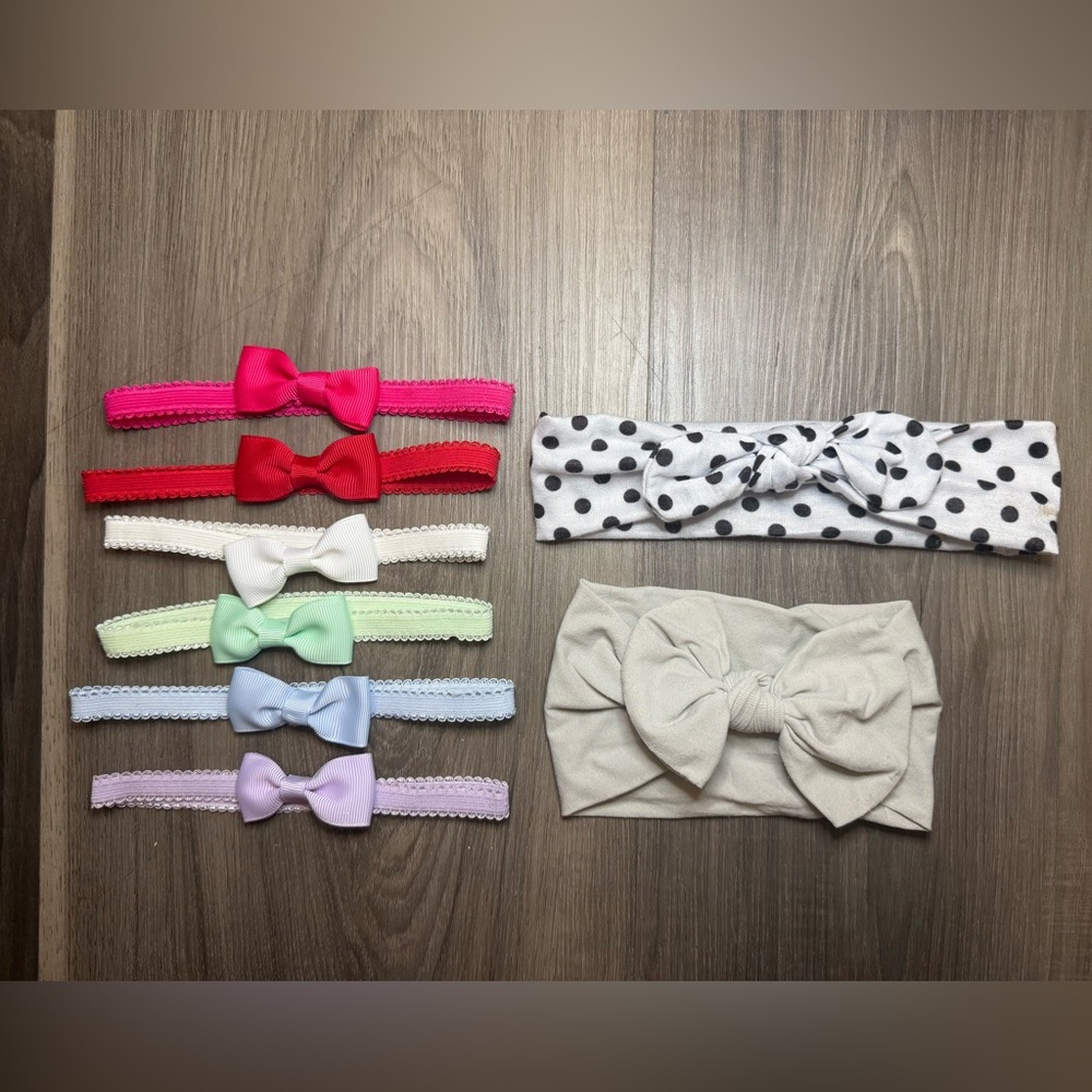Polka Dot and Solid Color Baby Headbands